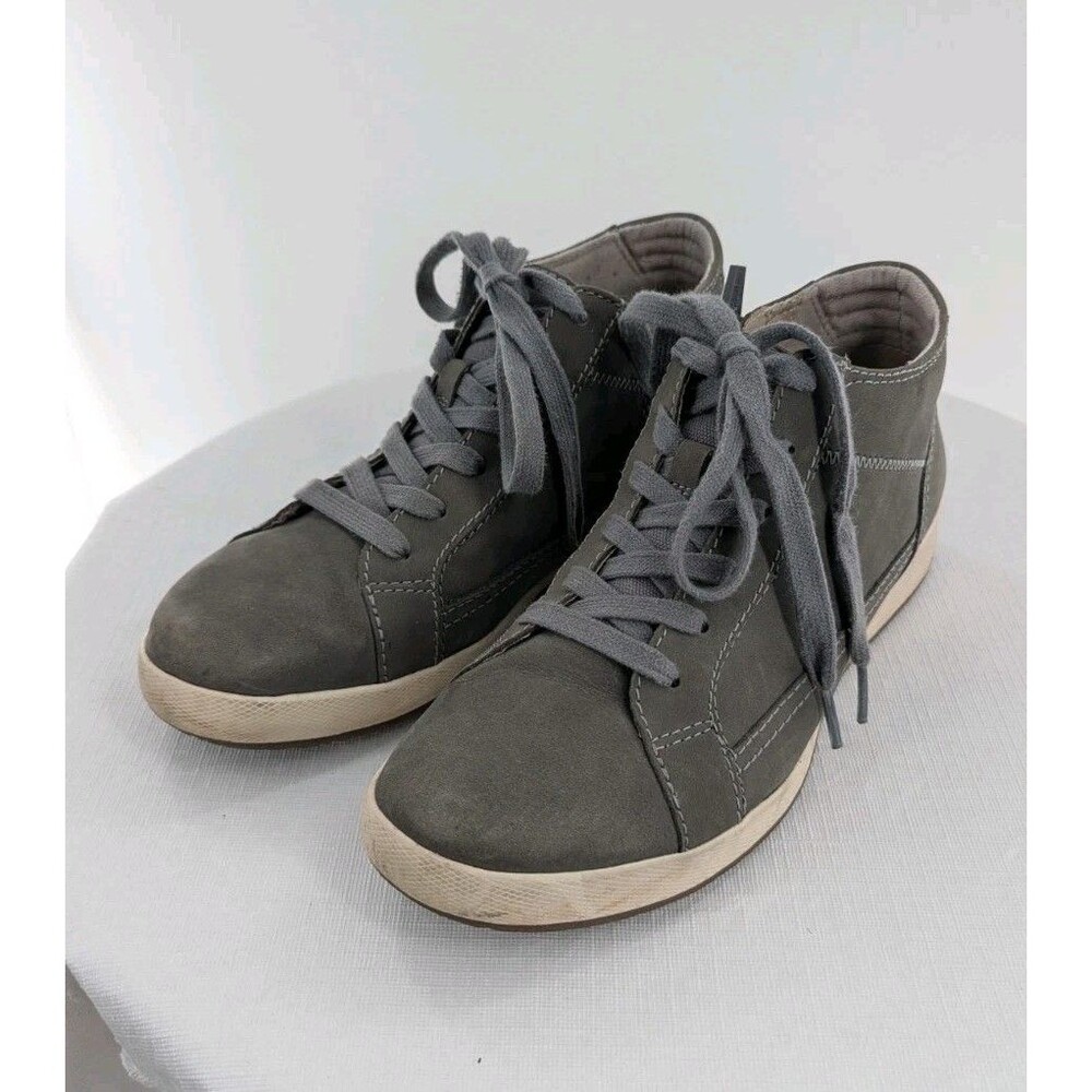Dansko Onyx Slate Milled Nubuck Sz 39 8.5 Mid Top Leather Sneakers Shoes Comfort